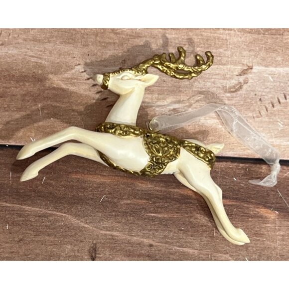 2007 HALLMARK ORNAMENT QXE9069 ON A CLEAR WINTER'S NIGHT ELEGANT REINDEER - Picture 7 of 8